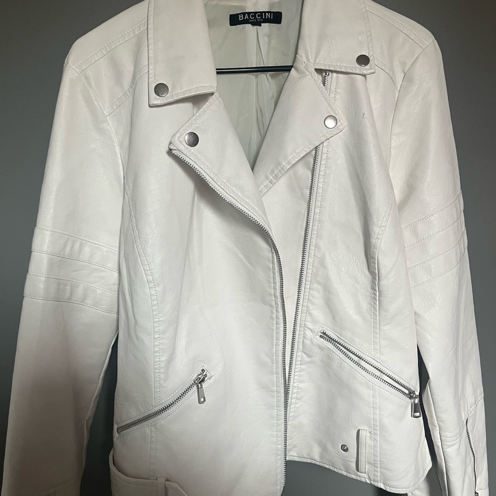 White leather jacket